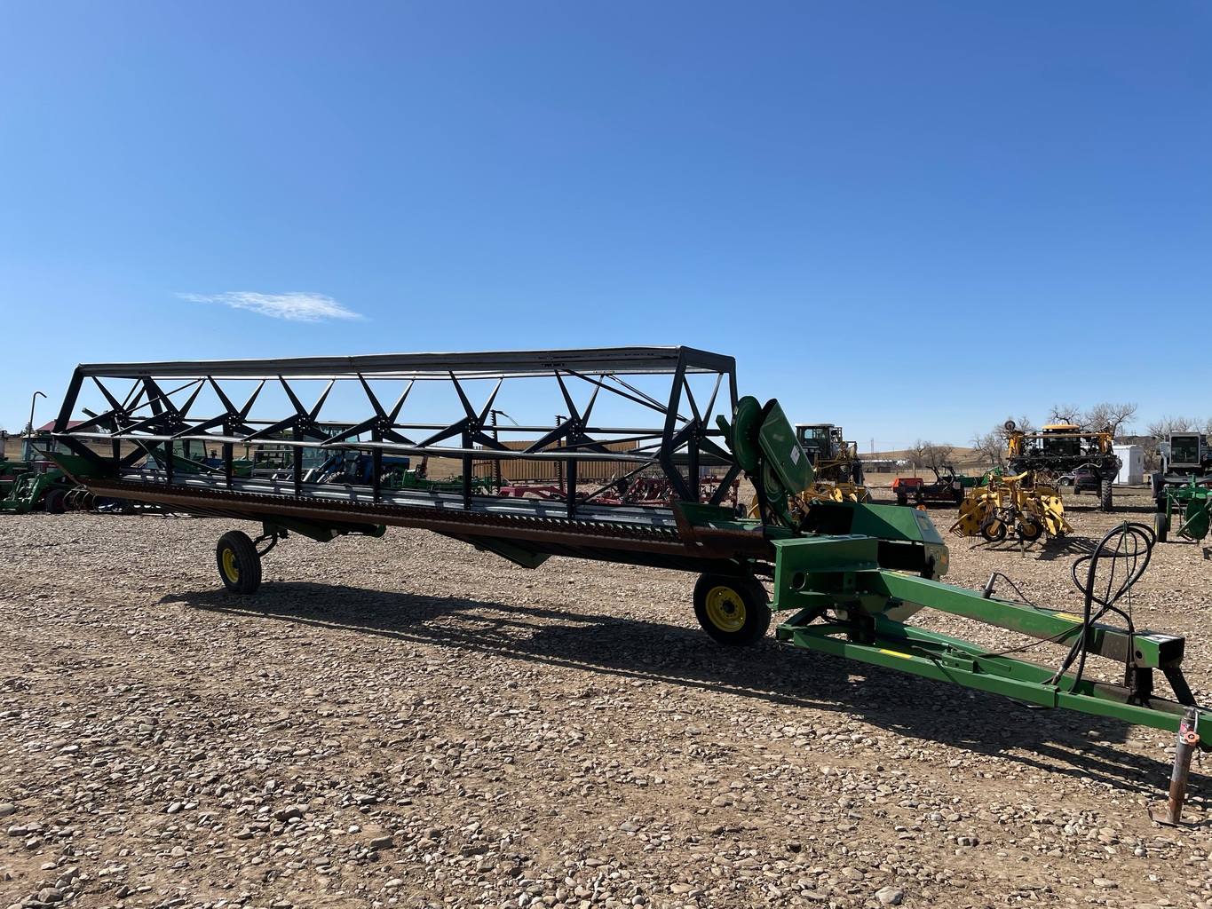 American Ag Video Auction Lot 6000105 JD 590 Draper Swather.