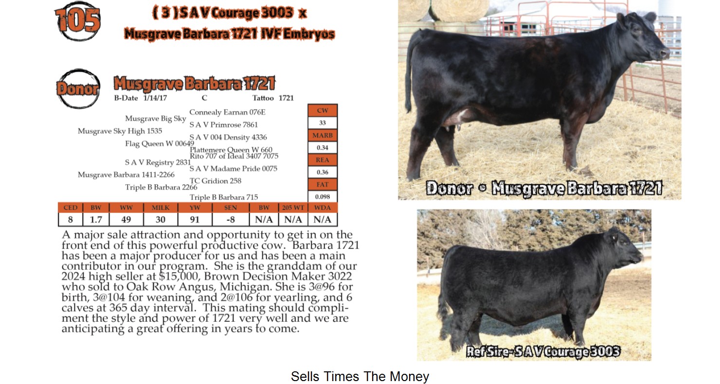 Lot 105: Brown's Angus Ranch - 28th Annual Angus Bull & Female Sale ...